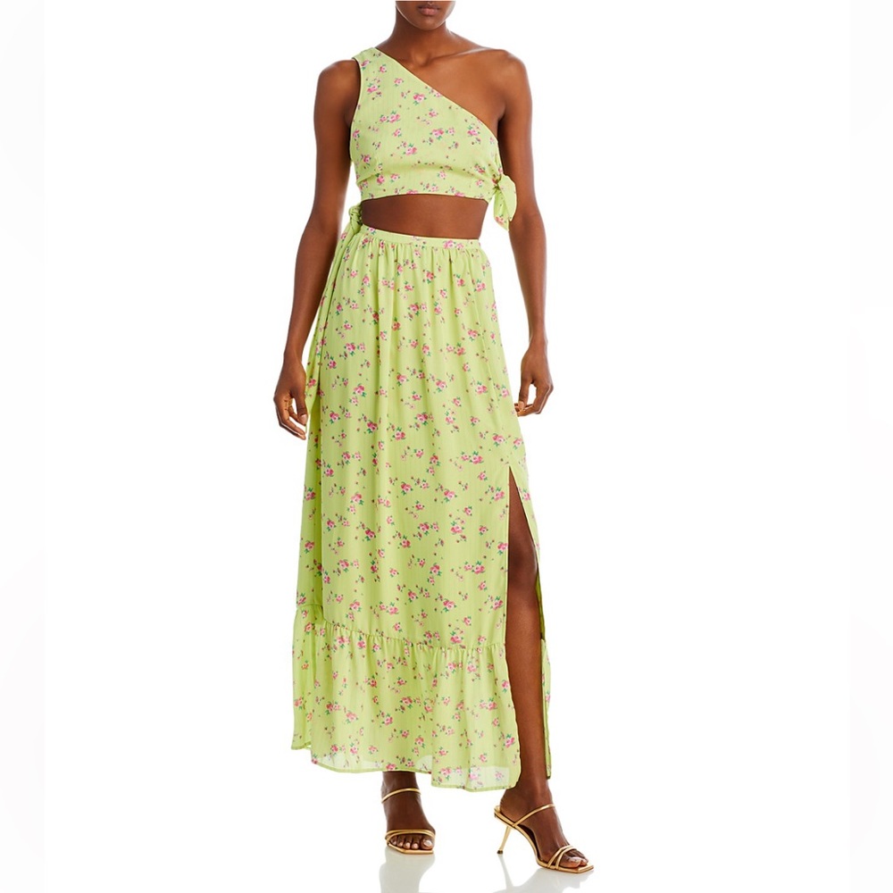 One shoulder maxi dress